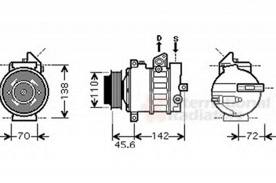 VAN WEZEL 3000k438 -  Компрессор, кондиционер